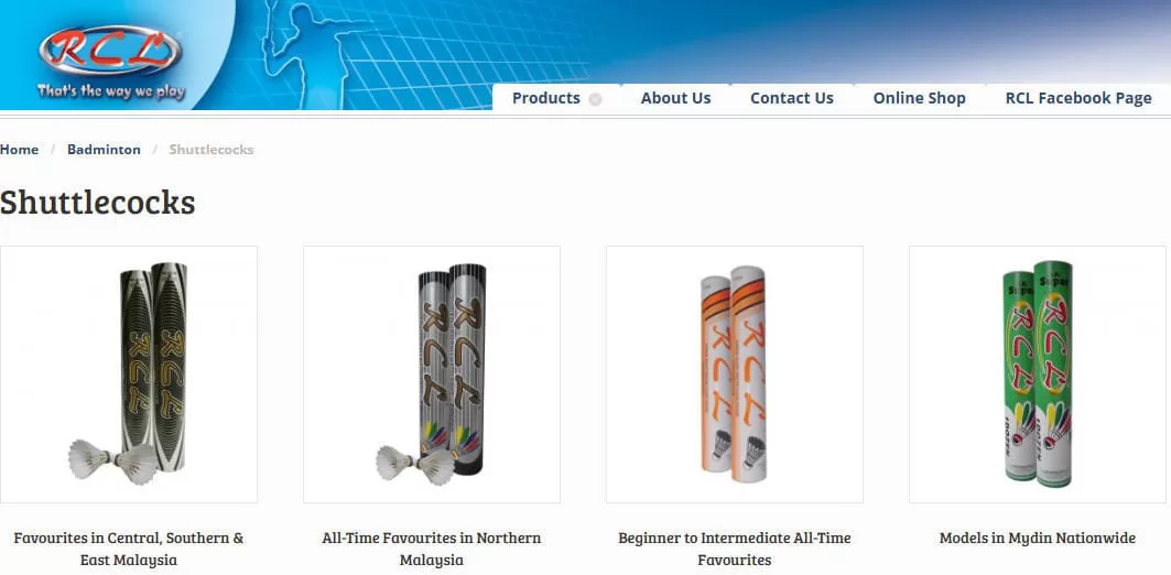 RCL Malaysia Shuttlecock Supplier and Badminton Equipment Brand