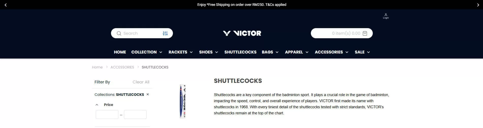 Victor Sports Malaysia Shuttlecock Brand and Badminton Supplier