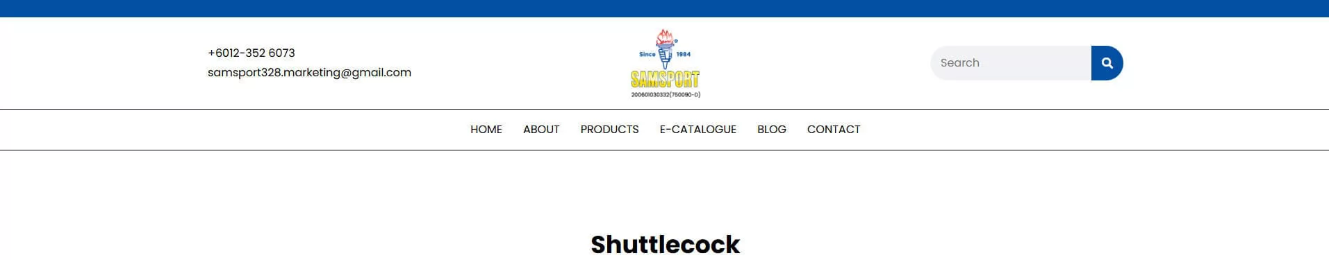 Sam Sport Malaysia Badminton Shuttlecock Supplier