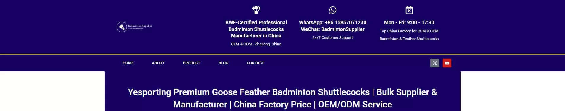 Lingmei China Feather Shuttlecock Manufacturer