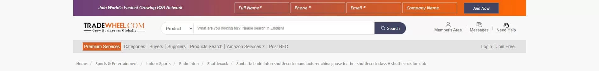 Sunbatta China Shuttlecock Manufacturer and Supplier