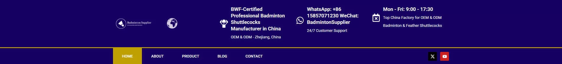 Yesporting Badminton Shuttlecock Manufacturer and Supplier